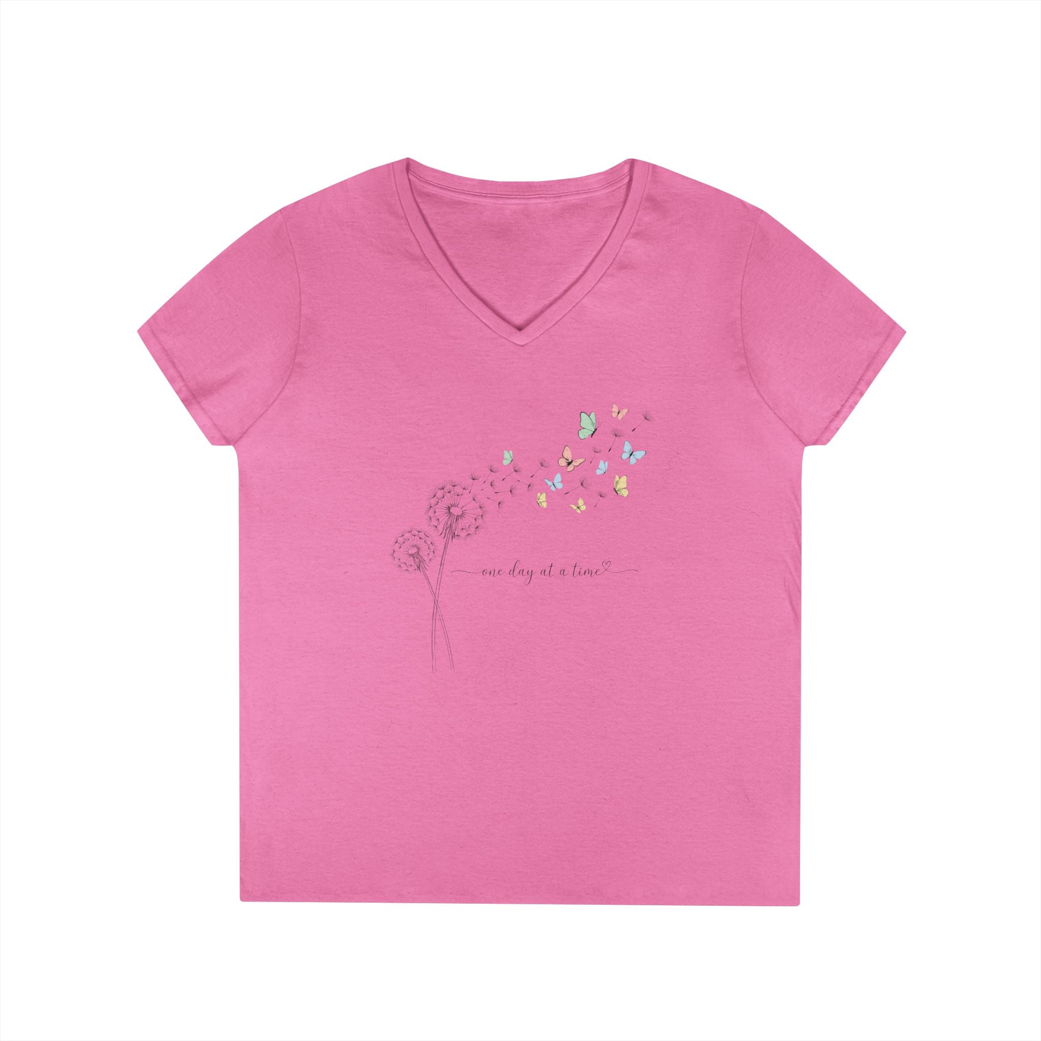 One Day at a Time woman's V-Neck T-shirt