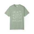 T-Shirt — Minimal white floral design Grow in Grace
