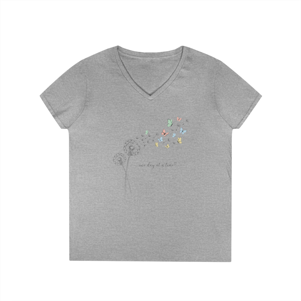 One Day at a Time woman's V-Neck T-shirt